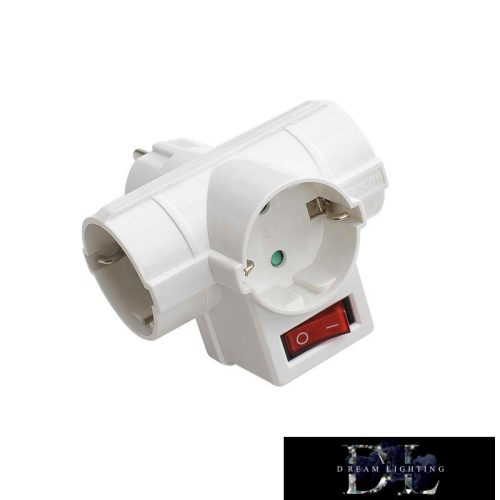 ELDLUX Elosztó 3x type F T-alakú kapcsolóval IP20