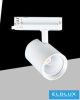UNIVERSO Háromfázisú sínhez spotlámpa 40w 4650lm 4000k Ra90 38° IP20 Fehér D90x128mm 5év