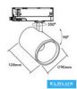 UNIVERSO Háromfázisú sínhez spotlámpa 40w 4650lm 4000k Ra90 38° IP20 Fekete D90x128mm 5év