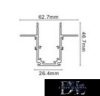 UNIVERSO Mágneses süllyesztett sínrendszer DC:48V-os 16A 2000x62x47mm Fekete