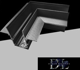 UNIVERSO Mágneses sülyesztett sínrendszerhez sarok elem DC:48V-os 100x62x47mm Fekete