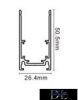 UNIVERSO Mágneses falon kívüli sínrendszer DC:48V-os 2000x51x26mm Fekete