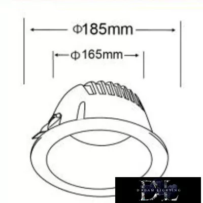 UNIVERSO mélysugárzó 30w 3000lm 6500k CRI≥80 60° kivágásØ165 fehér