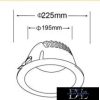 UNIVERSO mélysugárzó 40w 4000lm 6500k CRI≥80 60° kivágásØ195 fehér