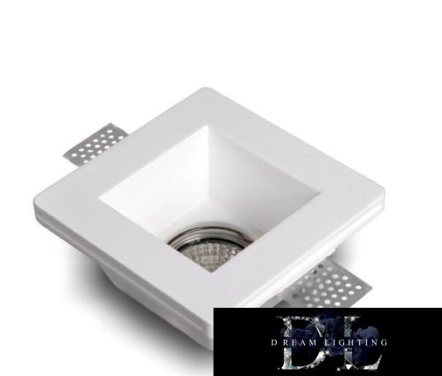 UNIVERSO Gipsz süllyesztett spot lámpatest 1xGU10 125x125x55mm IP20 fehér