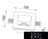 UNIVERSO Gipsz süllyesztett spot lámpatest 1xGU10 125x125x55mm IP20 fehér