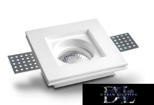 UNIVERSO Gipsz süllyesztett spot lámpatest 1xGU10 100x100x30mm IP20 fehér 
