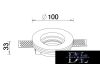 UNIVERSO Gipsz süllyesztett spot lámpatest 1xGU10 ∅100x33mm IP20 fehér