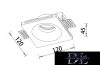 UNIVERSO Gipsz süllyesztett spot lámpatest 1xGU10 120x120x45mm IP20 fehér