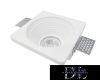 UNIVERSO Gipsz süllyesztett spot lámpatest 1xGU10 120x120x60mm IP20 fehér 