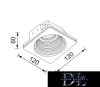 UNIVERSO Gipsz süllyesztett spot lámpatest 1xGU10 120x120x60mm IP20 fehér 