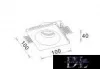 UNIVERSO Gipsz süllyesztett spot lámpatest 1xGU10 100x100x40mm IP20 fehér 