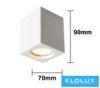 UNIVERSO Gipsz mennyezeti lámpa 1xGU10 Max.35w 70x70x90mm IP20 fehér