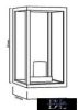 UNIVERSO Kültéri fali lámpa 1xE27 max.15w IP44 fehér 120x120x220mm 5év