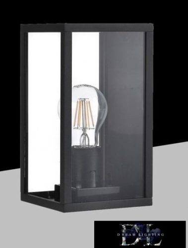 UNIVERSO Kültéri fali lámpa 1xE27 max.15w IP44 fekete 120x120x220mm 5év