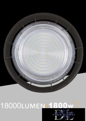 UNIVERSO Csarnok világítás 200w 18000lm 4000k D298x96mm IP65 fekete