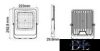 UNIVERSO LED reflektor 100w 8000lm 3000k 120° IP65 fekete 223x263x30mm