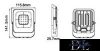 UNIVERSO LED reflektor 20w 1600lm 4000k 120° IP65 fekete 116x141x26mm