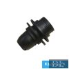 ELDLUX K314B E14 foglalat 2db gyűrűvel fekete