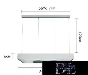 UNIVERSO Függeszték 40w 3200lm 3000k IP20 Fehér 600x250x1200mm