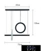 UNIVERSO Függeszték 80w 6400lm 4000k IP20 fekete 730mm