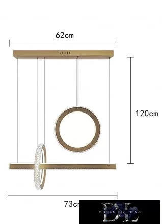 UNIVERSO Függeszték 80w 6400lm 4000k IP20 arany 730mm