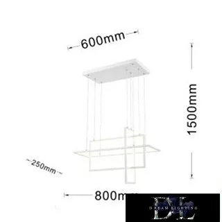 UNIVERSO Függeszték 76w 6080lm 4000k IP20 Fehér 800x250x1500mm