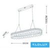 UNIVERSO Kristály üveg csillár 50w 4000lm CCT rosegold 800x300x1500mm