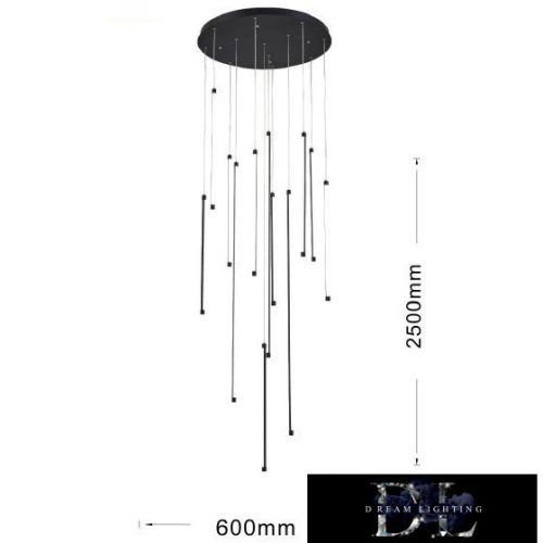 UNIVERSO Függeszték COB LED 105W 8400lm 4000K ∅800x2500mm IP20 fekete