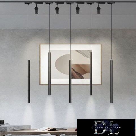 UNIVERSO Egyfázisú sínhez függeszték COB LED 3W 300lm 4000K ∅32x600mm IP20 fekete