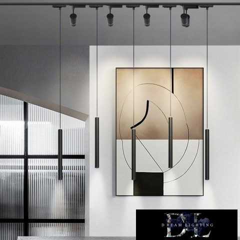 UNIVERSO Egyfázisú sínhez függeszték COB LED 3W 300lm 4000K ∅32x400mm IP20 fekete