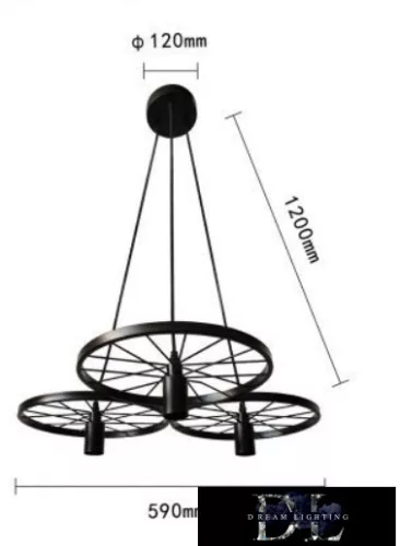 UNIVERSO Függeszték 3xE27 IP20 D590x1200mm fekete