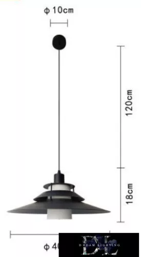 UNIVERSO Függeszték 1xE27 IP20 D400x1380mm fekete
