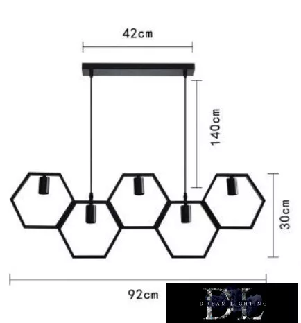 UNIVERSO Függeszték 5xE27 IP20 920x1400mm fekete