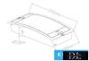 UNIVERSO LED vészkijárat lámpatest 1.5w 90lm 6500K 3.2v 600mAH 2óra IP65 240x90x46mm