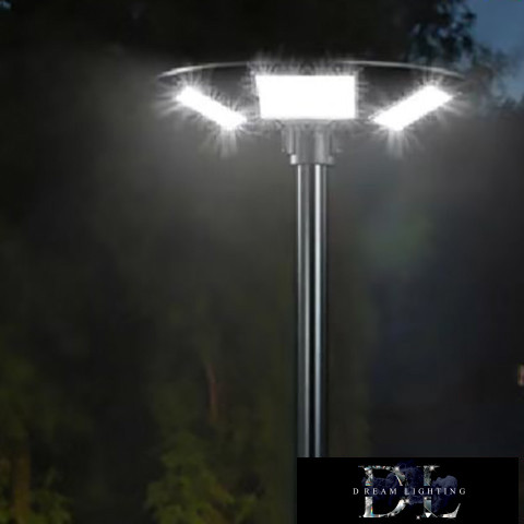 UNIVERSO Solar Ufo lámpa 3.2V-15AH 1700lm 7000k IP65 fekete ø550x125mm