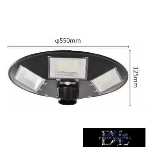 UNIVERSO Solar Ufo lámpa 3.2V-15AH 1700lm 7000k IP65 fekete ø550x125mm