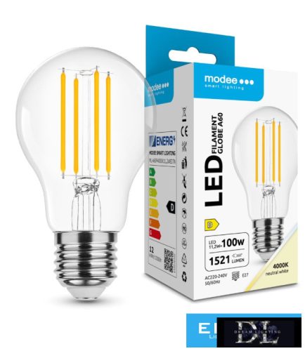 Modee LED Izzó Filament A60 11,2W E27 320° 4000K (1521 lumen) ERP