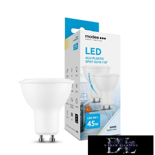 MODEE LED Izzó Spot Alu-Plastic 6W GU10 110° 6000K (550 lumen) dimm. 2db/doboz