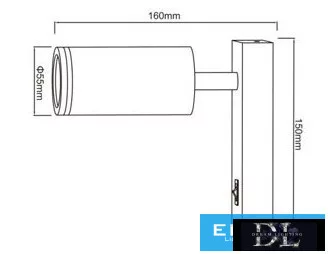 UNIVERSO Fali lámpa kapcsolóval 1xGU10 Max.35w IP20 Fehér 150x160mm 5 év