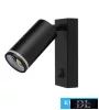 UNIVERSO Fali lámpa kapcsolóval 1xGU10 Max.35w IP20 Fekete 150x160mm 5 év