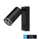 UNIVERSO Fali lámpa kapcsolóval 1xGU10 Max.35w IP20 Fekete 150x160mm 5 év