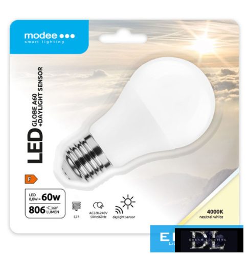 Modee LED Smart (DL Sensor) Globe (Gömb) A60 8,8W E27 200° 4000K (806 lumen)