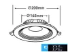 UNIVERSO LED süllyestett lámpa 18w 1700lm 4000K 120° IP20 Fehér D165mm Kivágás:D200mm 3 év