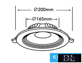 UNIVERSO LED süllyestett lámpa 18w 1700lm 4000K 120° IP20 Fehér D165mm Kivágás:D200mm 3 év
