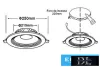UNIVERSO LED süllyestett lámpa 30w 3000lm CCT.kap 120° IP20 Fehér D250mm Kivágás:D225mm