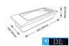 UNIVERSO LED vészkijárat lámpatest 5w 300lm 6500K 3.2v 2200mAH 3óra IP23 293x102x53mm