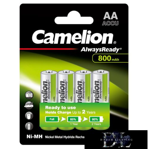 CAMELION AlwaysReady Solar NI-MH újratölthető akkumulátor HR6/AA/800mAh-BP4