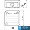 OBO kötődoboz IP66 114x114x57 világosszürke