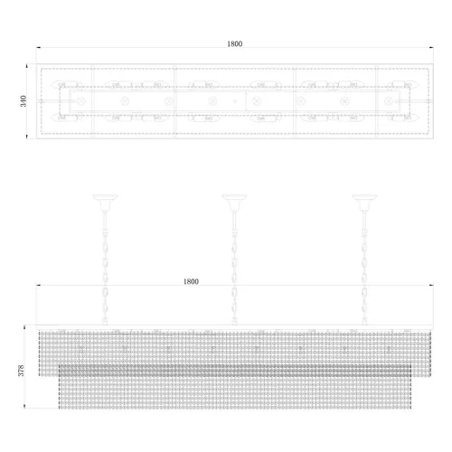 ELDLUX ELDALIZ kristály üveg csillár L1800 E14×24